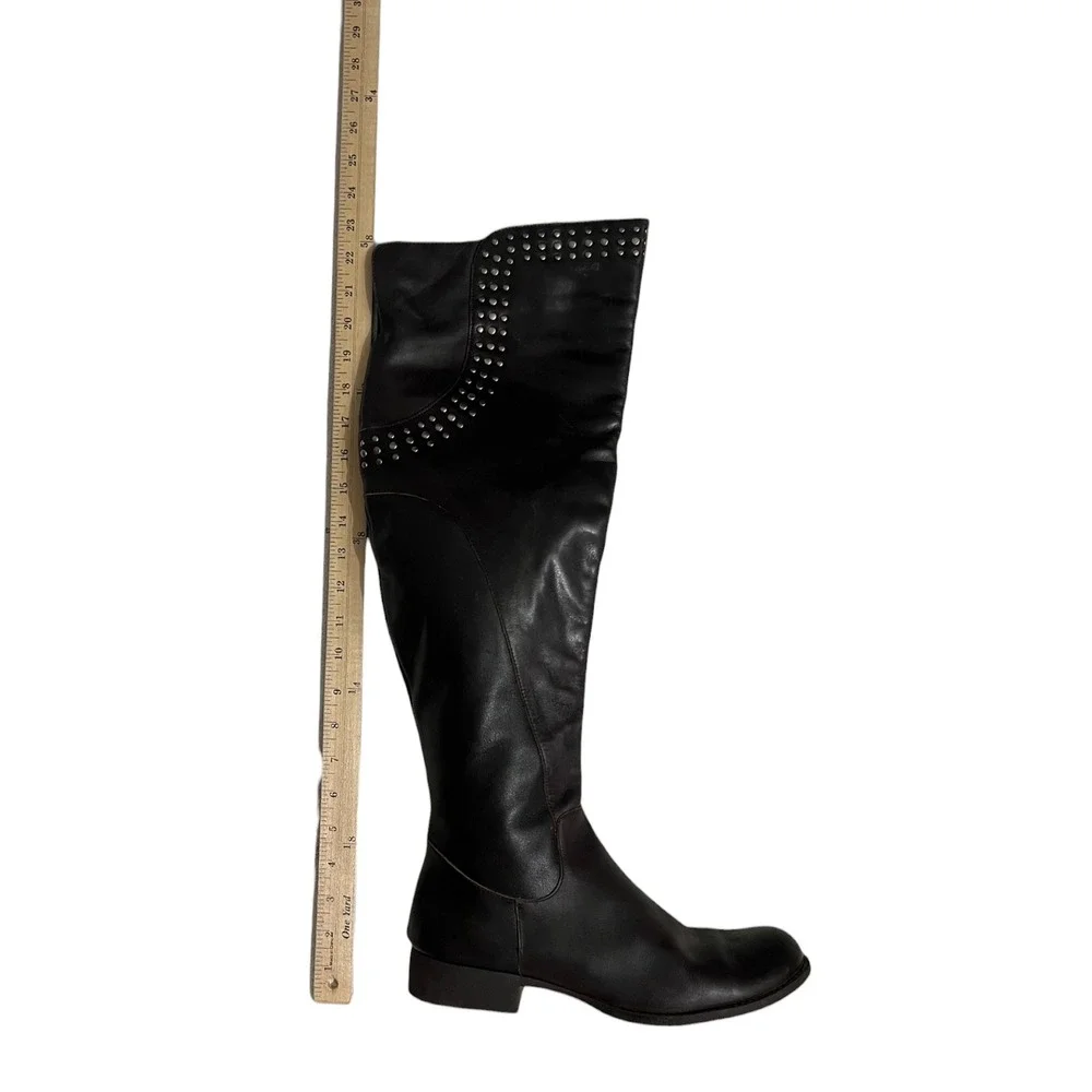 Matisse Thunder Road Leather Studded Over Knee Boots Women's 9.5